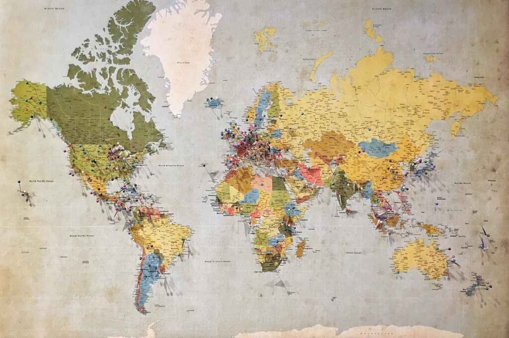 Bild einer Weltkarte