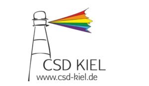 Das Logo des CSD Kiel in Regenbogenfarben